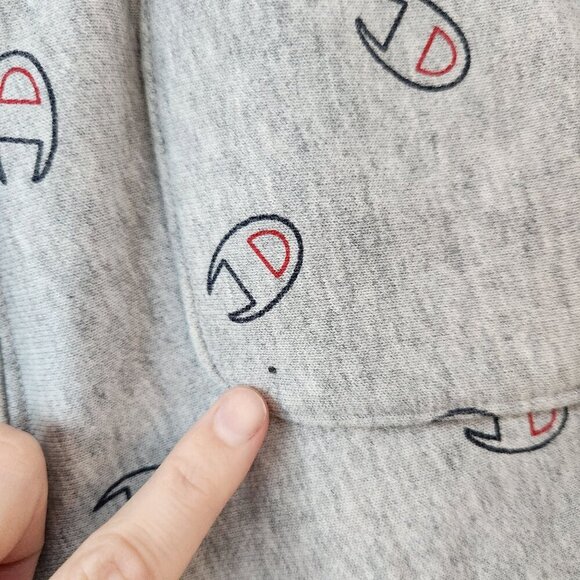 Champion 2 Piece Sweat Set Reverse Weave Hoodie Sweatshirt Joggers Grey XS/S - Picture 16 of 16